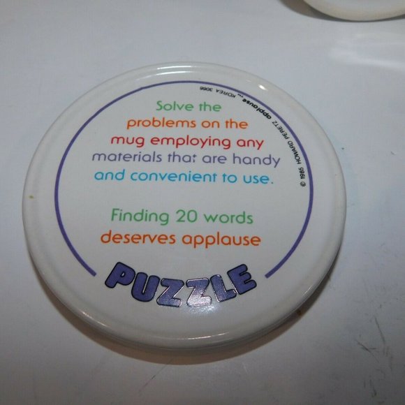 VTG 1985 Applause MUGS AT PLAY Brain  Puzzle Mug - Picture 8 of 8